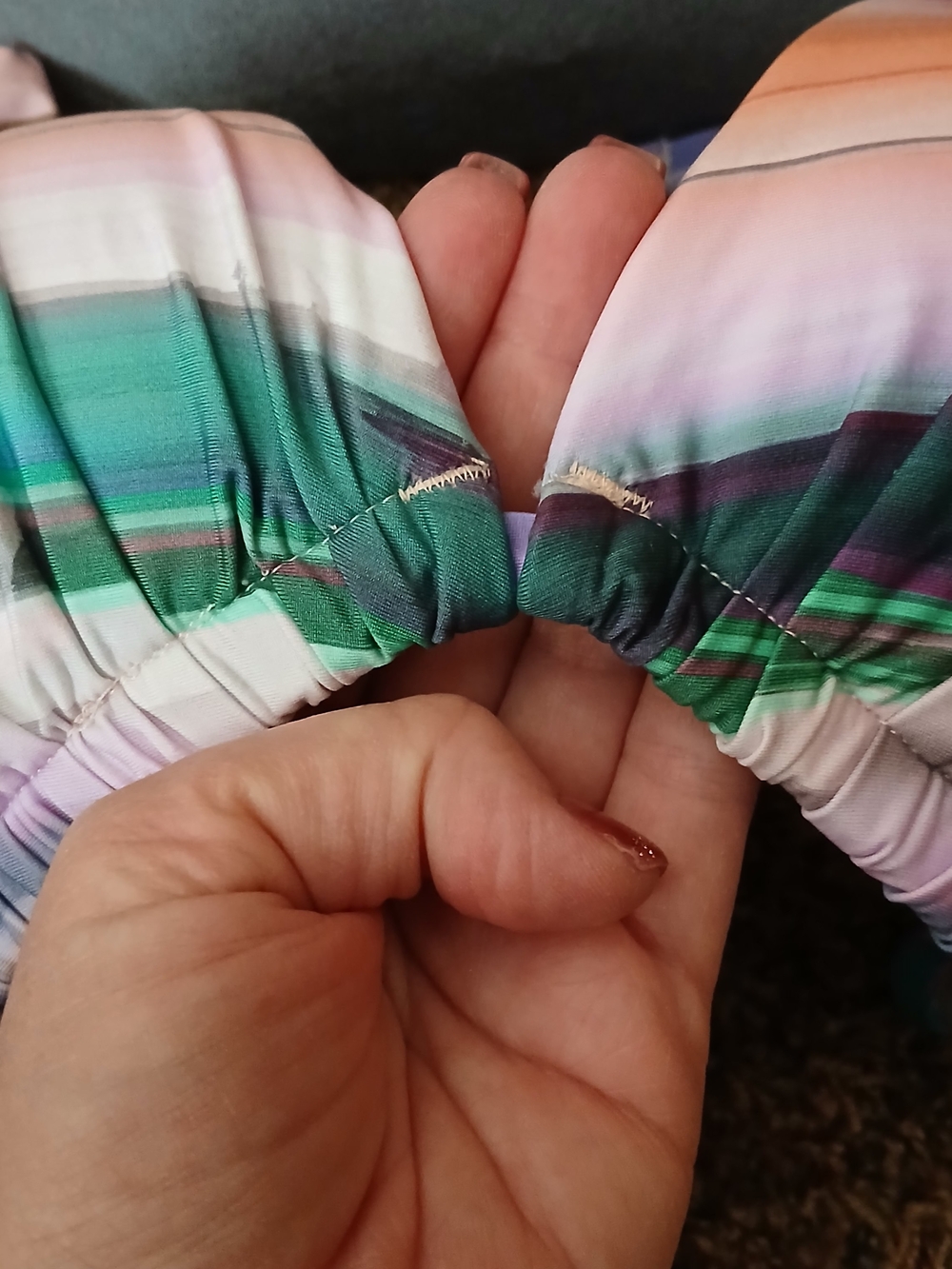 Striped Pastel Multicolor Bikini Set - Picture 4 of 5